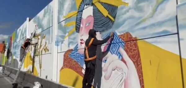 barreiras-antirruido-da-dutra-comecam-a-ganhar-grafites-em-guarulhos